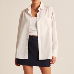 Abercrombie Oversized Poplin Collared Button Down Shirt